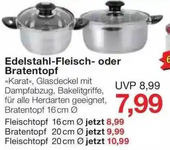 Jawoll Edelstahl-fleisch- Oder Bratentopf »karat« Angebot