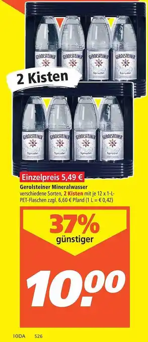 Marktkauf Gerolsteiner Mineralwasser Angebot