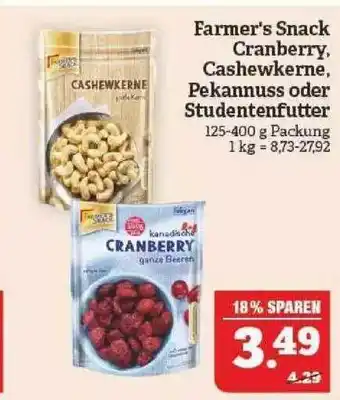 Marktkauf Farmer's Snack Cranberry Cashewekerne Pekannuss Oder Studentenfutter Angebot