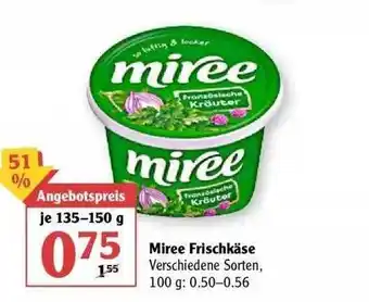 Globus Miree Frischkäse Angebot