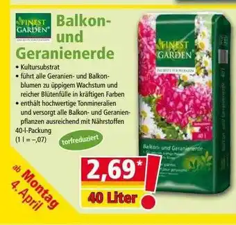 Norma Finest Garden Balkon- Und Geranienerde Angebot