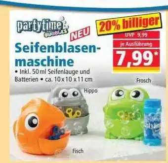 Norma Partytime Seifenblasen-maschine Angebot