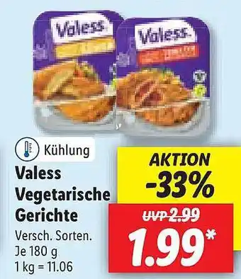 Lidl Valess Vegetarische Gerichte Angebot