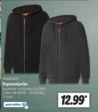 Lidl Parkside Kapuzenjacke Angebot