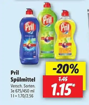 Lidl Pril Spülmittel Angebot