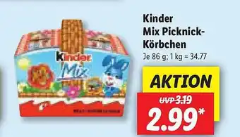 Lidl Kinder Mix Picknick-körbchen Angebot