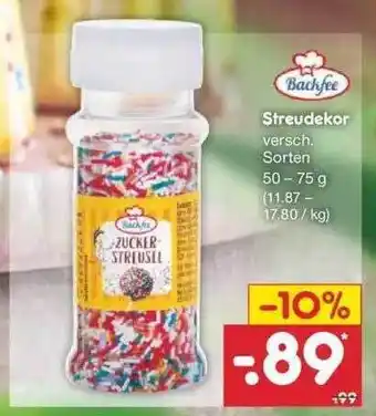 Netto Marken-Discount Backfee Streudekor Angebot