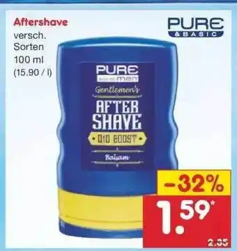 Netto Marken-Discount Aftershave Pure & Basic Angebot