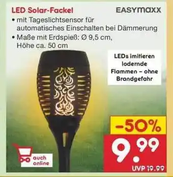 Netto Marken-Discount Led Solar-fackel Easymaxx Angebot