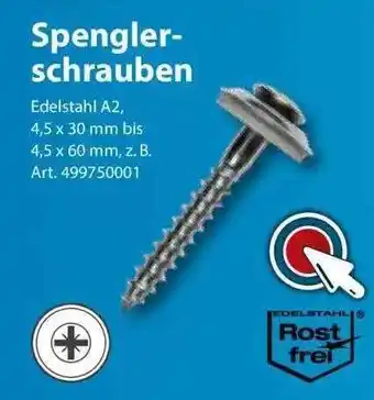 Sonderpreis Baumarkt Spengler-schrauben Angebot