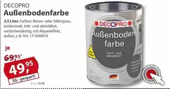 Sonderpreis Baumarkt Decopro Außenbodenfarbe Angebot