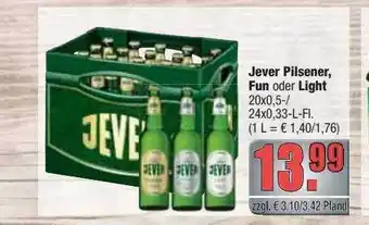 alldrink Jever Pilsener Fun Oder Light Angebot