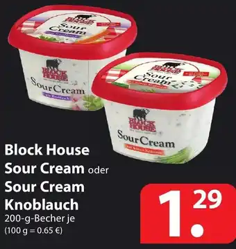 Famila Nord Ost Block House Sour Cream oder Sour Cream Knoblauch 200g Becher Angebot