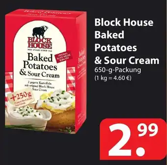 Famila Nord Ost Block House Baked Potatoes & Sour Cream 650g Packung Angebot