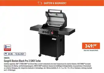 Aldi Nord Enders Gasgrill Boston Black Pro 3 Sikr Turbo Angebot