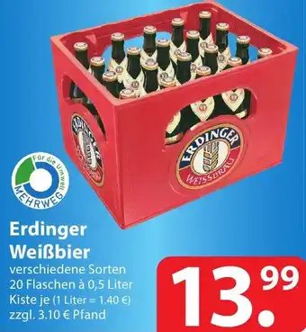 Famila Nord Ost Erdinger Weißbier 20x0,5L Angebot