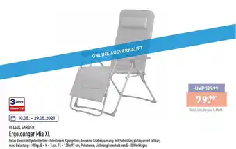 Aldi Nord Belsol Garden Ergolounger Mia XL Angebot