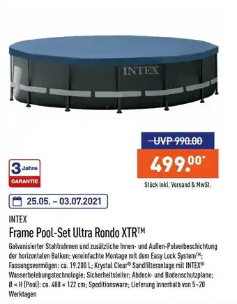 Aldi Nord Intex Frame Pool Set Ultra Rondo XTR Angebot