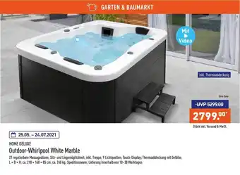 Aldi Nord Home Deluxe Outdoor Whirlpool White Marble Angebot