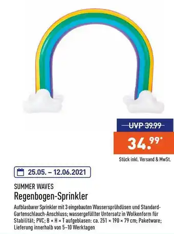 Aldi Nord Summer Waves Regenbogen Sprinkler Angebot