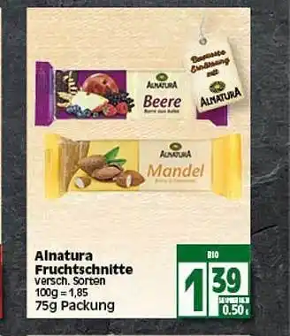 Elli Markt Alnatura Fruchtschnitte 75g Angebot