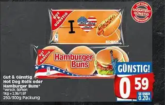 Elli Markt Gut & Günstig Hot Dog Rolls Oder Hamburger Buns Angebot