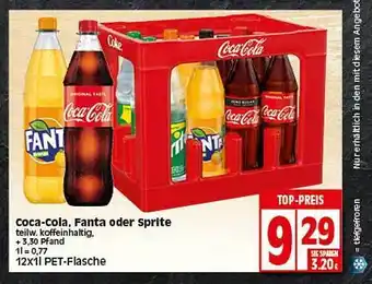 Elli Markt Coca-cola, Fanta Oder Sprite 12x1L Angebot