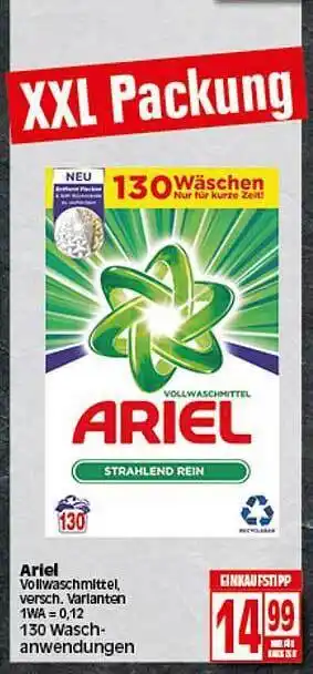 Elli Markt Ariel Vollwaschmittel Angebot