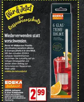 Elli Markt Edeka Zuhause G Glass Trinkhalme Angebot