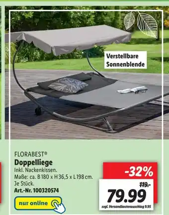 Lidl Florabest Doppelliege Angebot