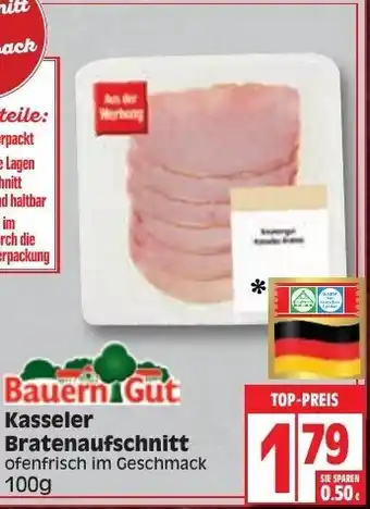 Edeka Bauern Gut Kasseler Bratenaufschnitt 100g Angebot