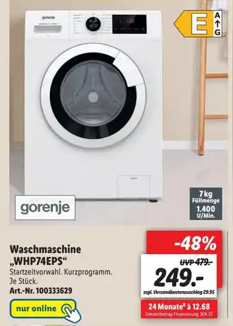 Lidl Gorenje Waschmaschine WHP74EPS Angebot