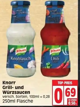 Edeka Knorr Grill und Würzsaucen 250ml Angebot