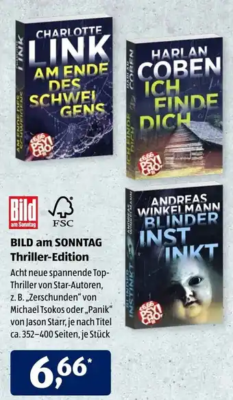 Aldi Süd Bild am Sonntag Thriller Edition Angebot