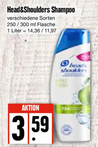 Edeka Head & Shoulders Shampoo 250/300ml Flasche Angebot