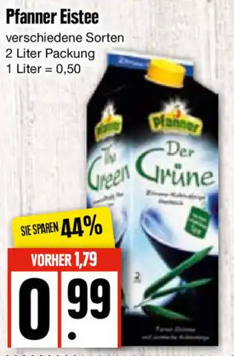 Edeka Pfanner Eistee 2L Packung Angebot