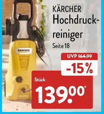 Aldi Nord Kärcher Hochdruckreiniger Angebot