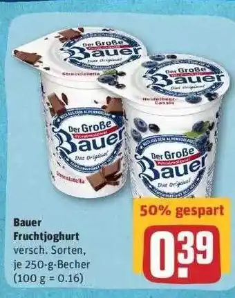 REWE Bauer Fruchtjoghurt Angebot