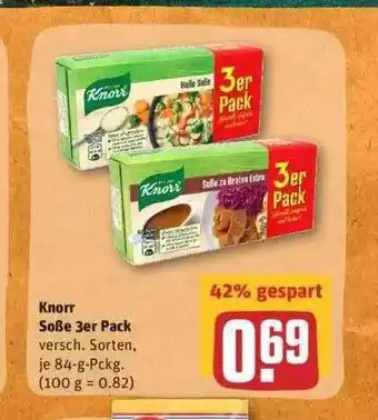 REWE Knorr Soße 3er Pack Angebot