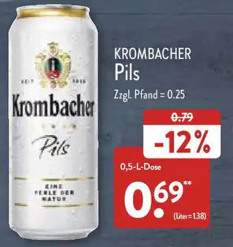 Aldi Nord Krombacher Pils 0,5L Dose Angebot