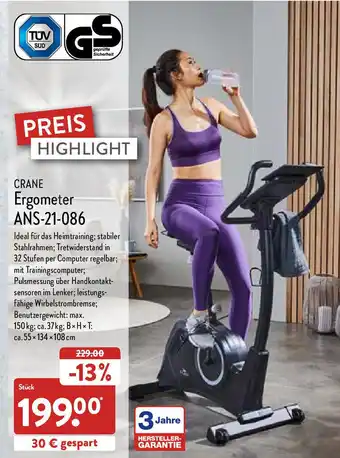 Aldi Nord Crane Ergometer ANS-21-086 Angebot