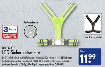 Aldi Nord Bikemate LED Sicherheitsweste Angebot