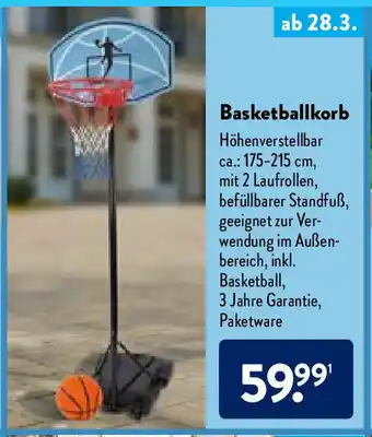 Aldi Nord Basketballkorb Angebot