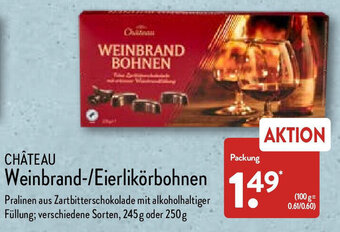 Aldi Nord Château Weinbrand/Eierlikörbohnen 245g oder 250g Angebot