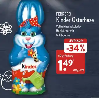 Aldi Nord Ferrero Kinder Osterhase 110g Packung Angebot