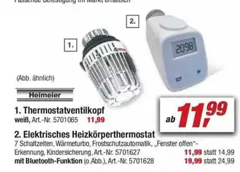 toom Baumarkt Thermostatventilkopf Oder Elektrisches Heizkörperthermostat Angebot