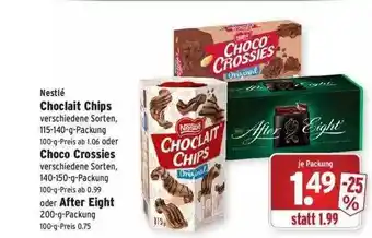 Wasgau Nestlé Choclait Chips Oder Choco Crossies Oder After Eight Angebot