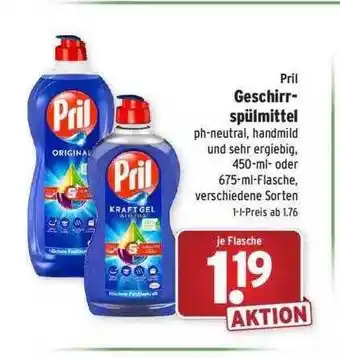 Wasgau Pril Geschirr Spülmittel Angebot