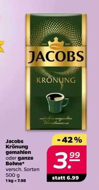 NETTO Jacobs Krönung Gemahlen Oder Ganze Bohne Angebot