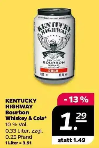 NETTO Kentucky Highway Bourbon Whiskey & Cola Angebot